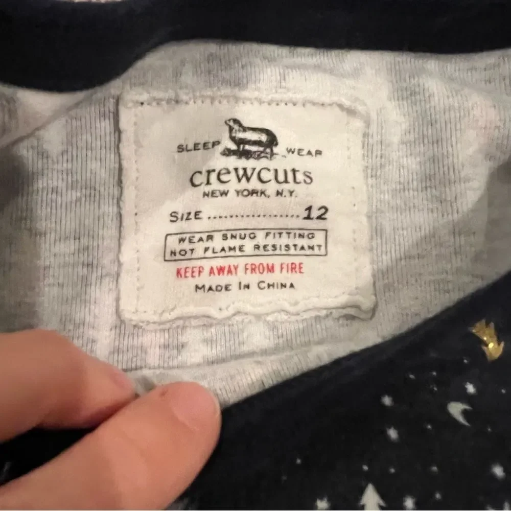 Crewcuts Navy Blue pajamas with unicorns size 12